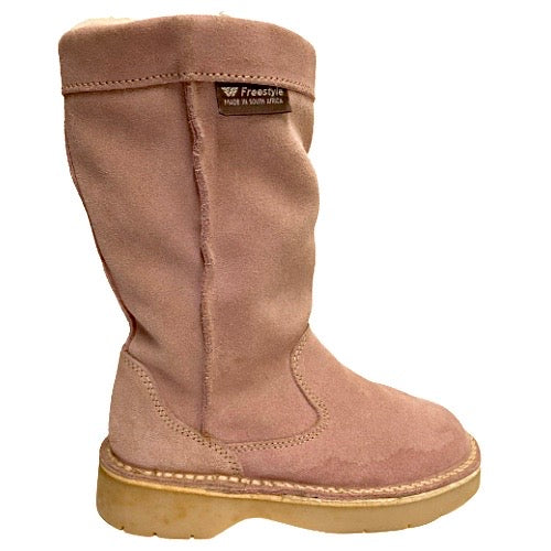 Boots Freestyle Genuine Suede Sheepskin-Lined Water Resistant