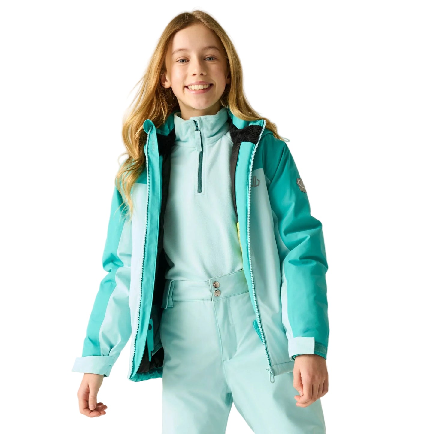 Ski Jacket - Dare2b Piste Kid's - Turquoise / Water Ballet