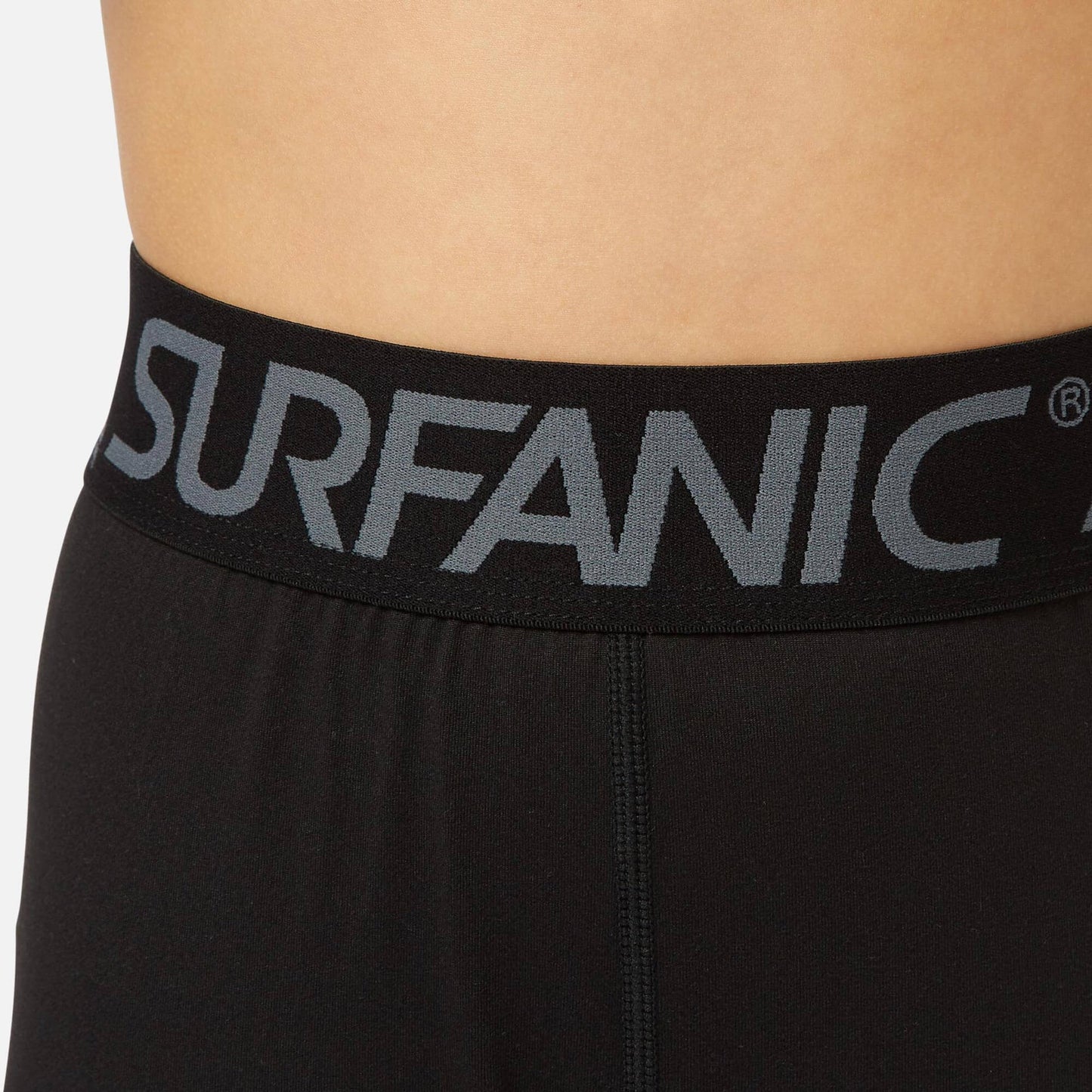 Thermal Long Johns - Surfanic Cozy Girls Full Length Baselayer - Black