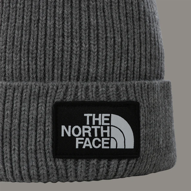 Beanie - The North Face Logo Box Cuffed - Medium Grey Heather