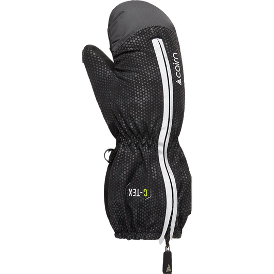 Ski Mittens - Cairn Doodle Long Black Graphite - Toddlers